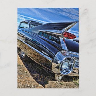 1959 cadillac hot rod postcard