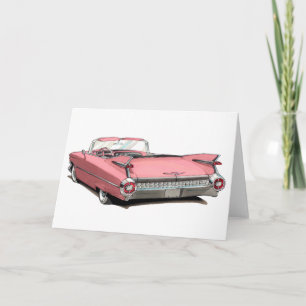 1959 Cadillac Pink Car Card