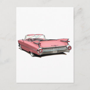 1959 Cadillac Pink Car Postcard