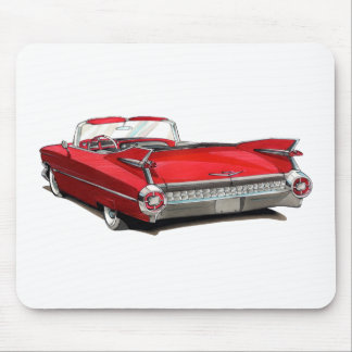 1959 Cadillac Red Car Mouse Mat