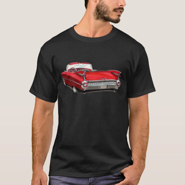 1959 Cadillac Red Car T-Shirt (Front)
