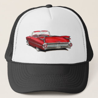 1959 Cadillac Red Car Trucker Hat