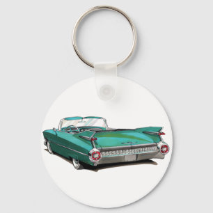 1959 Cadillac Teal Car Key Ring