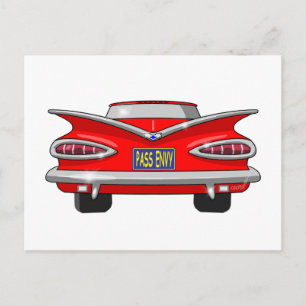 1959 Chevrolet Chevy Impala Pass Envy Postcard