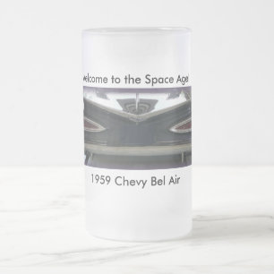 1959 Chevy Bel Air Frosted Glass Beer Mug