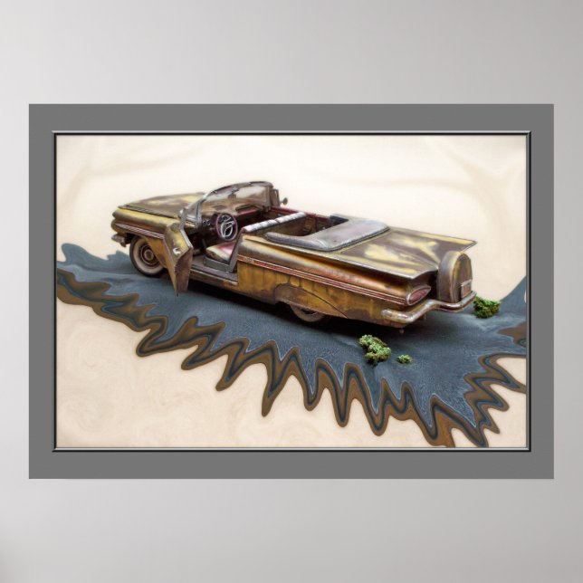 1959 Chevy Impala, junkyard Car, Classic car, art Poster (Front)