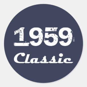 1959 Classic 60th Birthday Celebration Classic Round Sticker