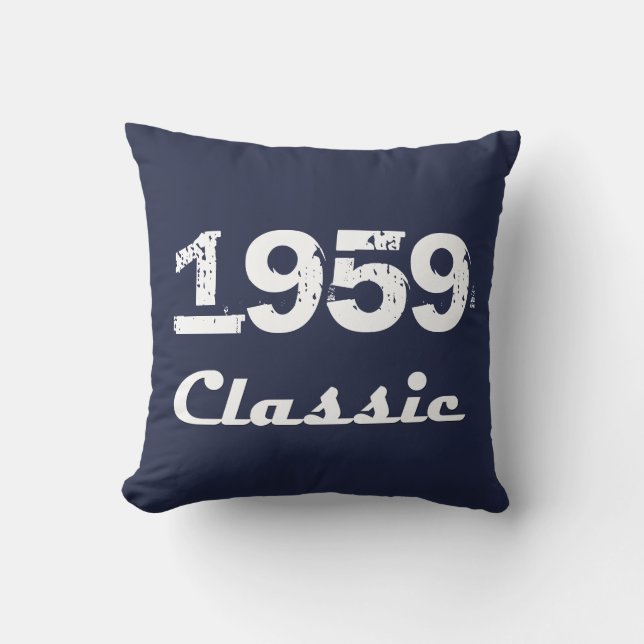 1959 Classic 60th Birthday Celebration Cushion (Front)