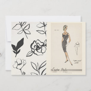 1959 Fashion Collage Invitation