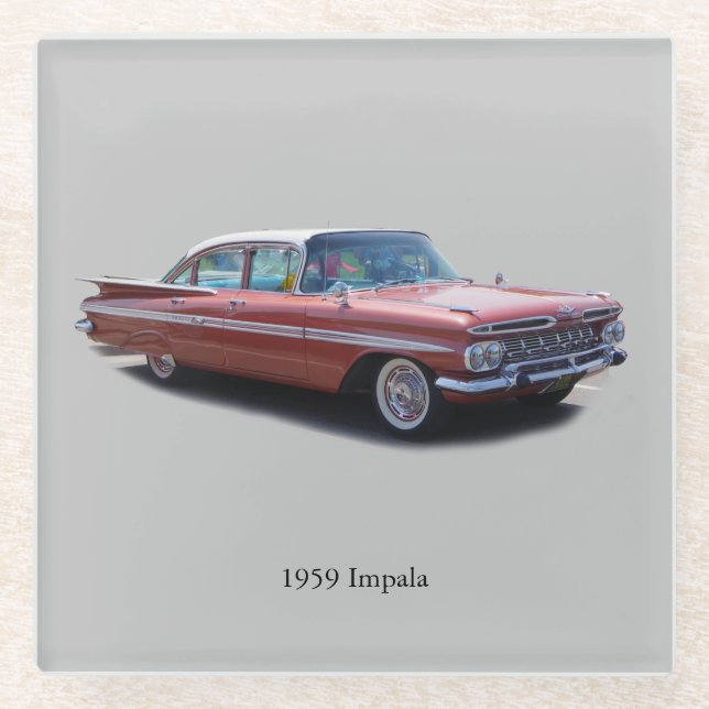 1959 Impala glass coaster (Front)