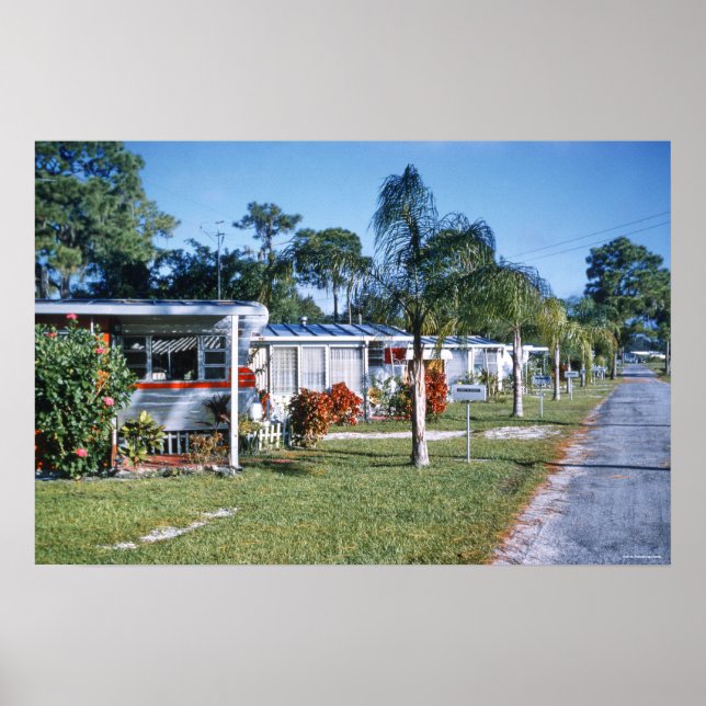 1959 Retro Trailer Park St. Petersburg Florida Poster (Front)