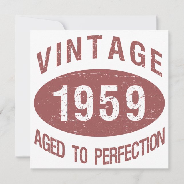 1959 Vintage Birthday Invitation (Front)