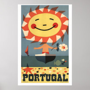 1959 Visit Portugal Vintage Style Travel Poster