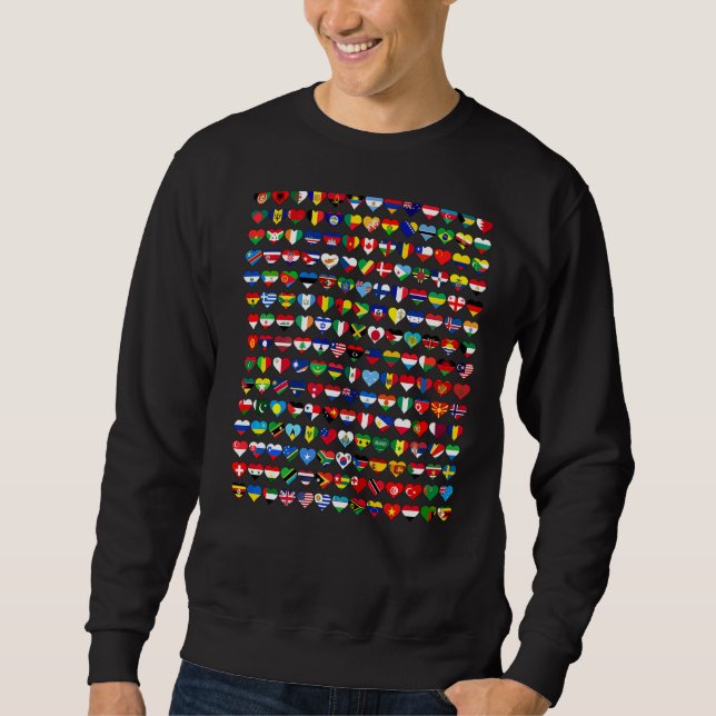 195 Flags Of All Countries In The World Internatio Sweatshirt (Front)