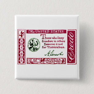 1960 Abraham Lincoln American Credo 15 Cm Square Badge