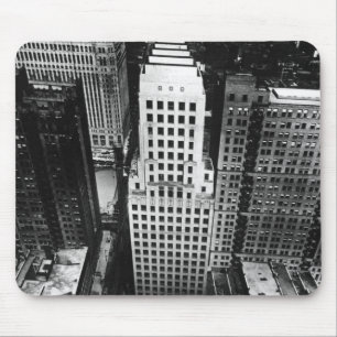 1960:  An aerial view of a Chicago skyscraper Mouse Mat