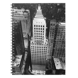 1960:  An aerial view of a Chicago skyscraper Notebook