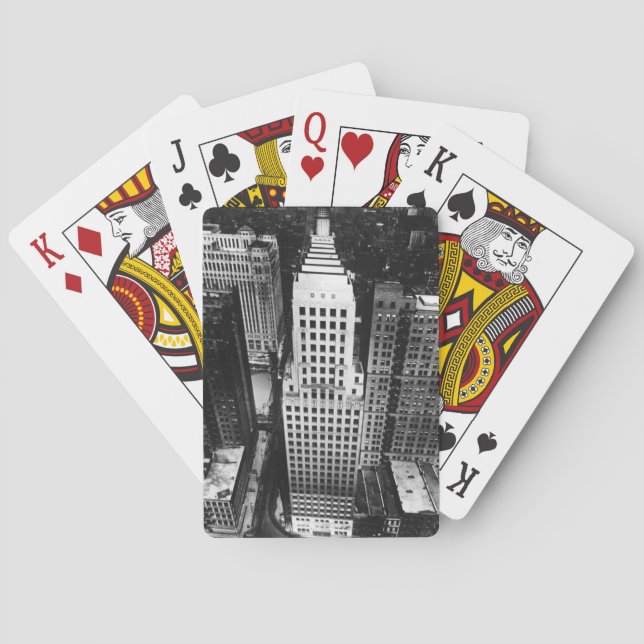 1960:  An aerial view of a Chicago skyscraper Playing Cards (Back)
