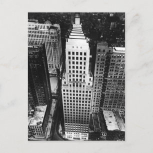 1960:  An aerial view of a Chicago skyscraper Postcard