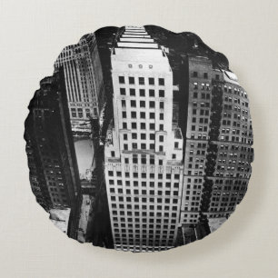 1960: An aerial view of a Chicago skyscraper Round Cushion