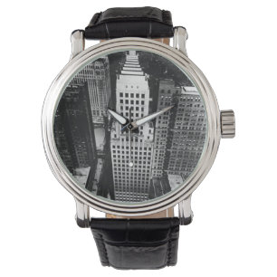 1960:  An aerial view of a Chicago skyscraper Watch