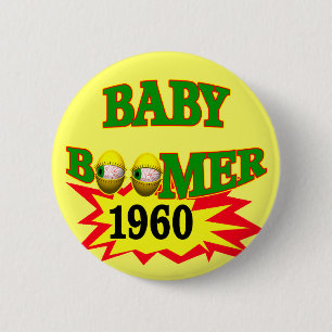 1960 Baby Boomer 6 Cm Round Badge