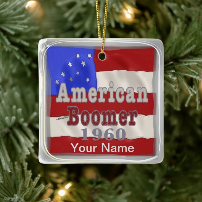 1960 Baby Boomer Birthday custom ornaments  (Tree)