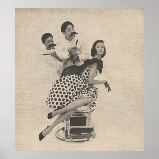 1960 Barber Shop Beauty Fashion Poster (Front)