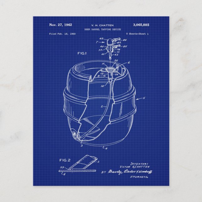 1960 Beer Barrel Blueprint (Front)