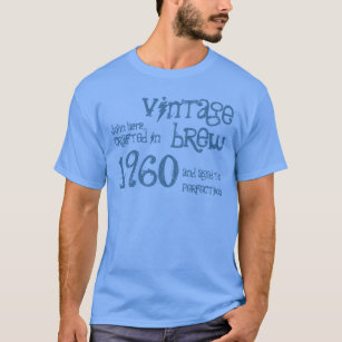 1960 Birthday Gift 55th Vintage Brew Blue Denim V3 T-Shirt