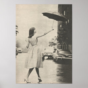 1960 Black & White Fashion Photo Poster