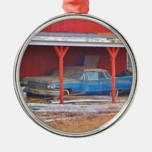 1960 BLUE SADAND DEVILLE Antique car Metal Tree Decoration
