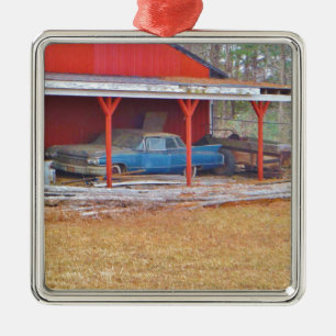 1960 BLUE SADAND DEVILLE Antique car Metal Tree Decoration