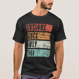 1960 Born In July Retro Idea 1 T-Shirt