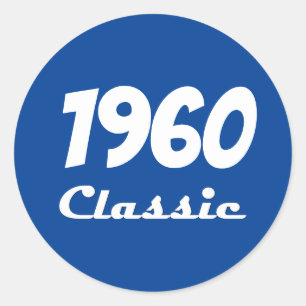 1960 Classic 60th Birthday Celebration Round Sticker