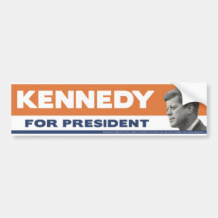 1960 John F. Kennedy For President Bumper Sticker