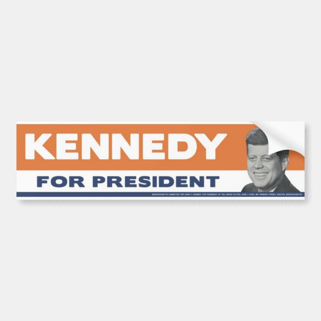 1960 Kennedy For President Bumper Sticker (Front)