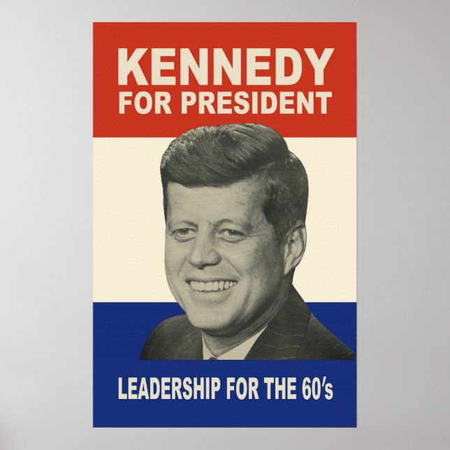1960 Kennedy For President Poster (Up to 39 x 60!) (Front)