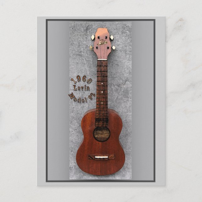 1960 Levin Ukulele Postcard (Front)