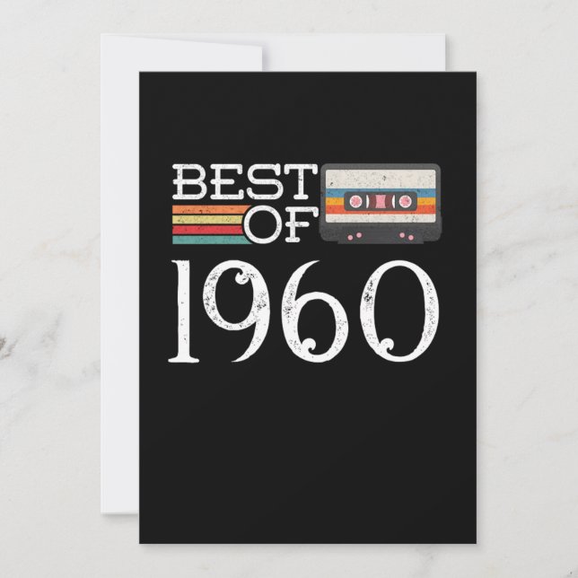 1960 Vintage 60 th Birthday Anniversary Gift Invitation (Front)