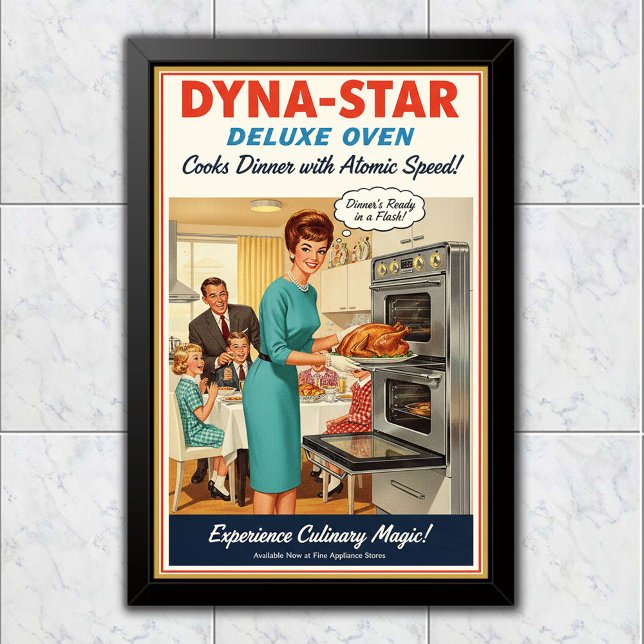 1960 Vintage Dyna-Star Oven Advertising Poster (Creator Uploaded)