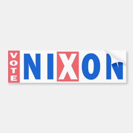 Image of 1960 Vote Nixon Vintage Bumper Sticker