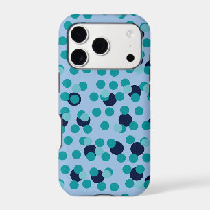 1960s-70s Pop Geometric Mid-Century Teal Bubbles