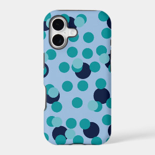 1960s-70s Pop Geometric Mid-Century Teal Bubbles