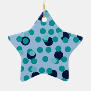 1960s-70s Pop Geometric Mid-Century Teal Bubbles Ceramic Tree Decoration