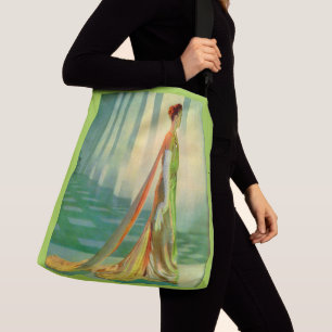 1960s beautiful lady in evening gown crossbody bag