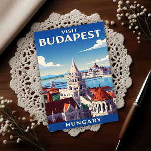 1960s Budapest, Hungary Vintage Travel Postcard