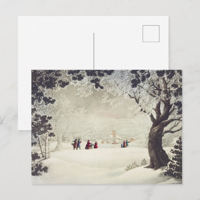 1960s Christmas card Vintage 60s Christmas Card (Front/Back)