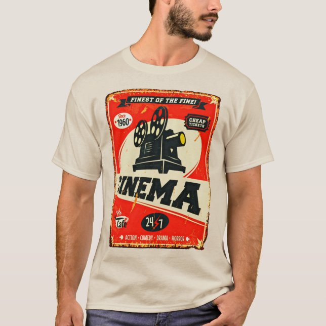 1960's CINEMA Poster T-Shirt (Front)