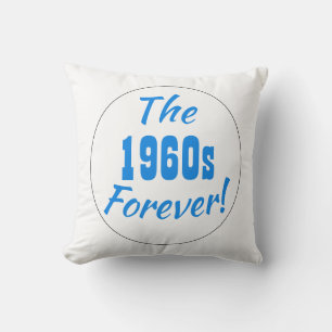 1960s Decade Saying Retro Fun 60s Typography Cushion